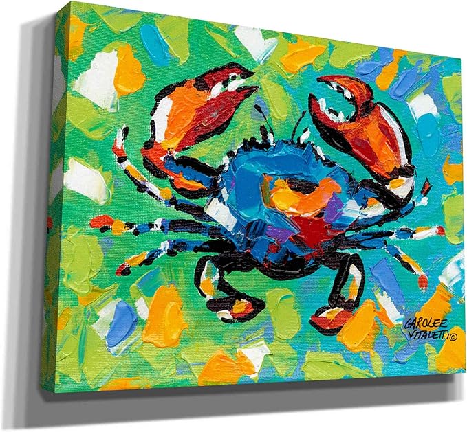 Epic Graffiti 'Seaside Crab II' by Carolee Vitaletti, Canvas Wall Art, 34"x26"