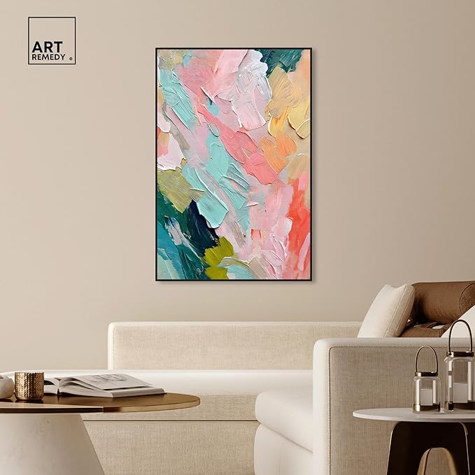 Art Remedy Pastel Layers Canvas Pastel Wall Art, Black Frame, 36" x 54"