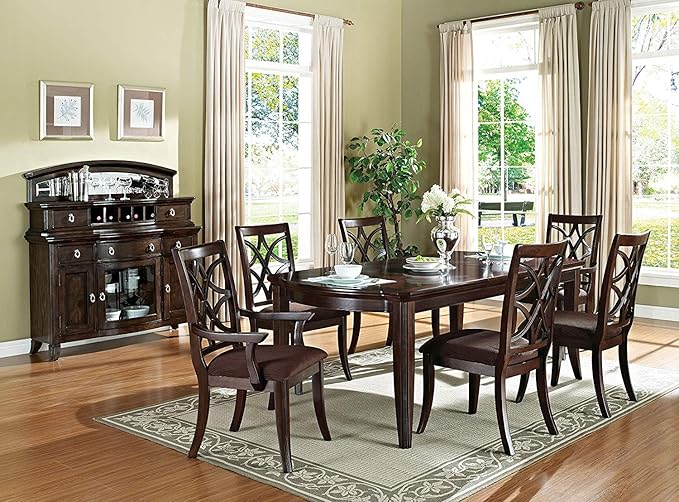 ACME Keenan Arm Chair, Walnut Finish, Set of 2