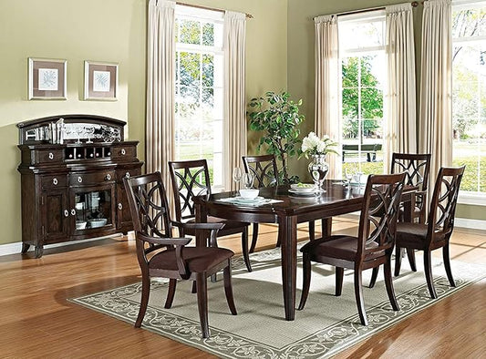 ACME Keenan Arm Chair, Walnut Finish, Set of 2