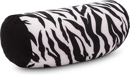 Mooshi Squish Mini Microbead Jelly Bean Bed Pillow (12" x 7") – Airy Squishy Soft Microbeads – Eight Wild Fun Colors to Choose From – Cuddly and Fun Dormroom Accessory – Bed Pillow, Wild Zebra