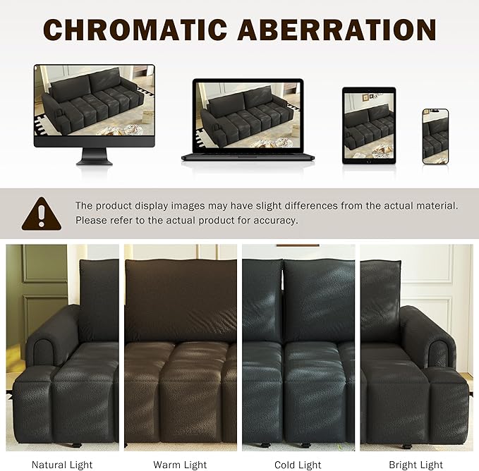 KEIKI 90.2" Modern 3-in-1 Sleeper Sofa Bed – Teddy Fabric 4-Seater Couch with Storage, King Size Convertible Sofa for Office, Guest Room, Home Workspace, Reclining Sofa Bed with Casters