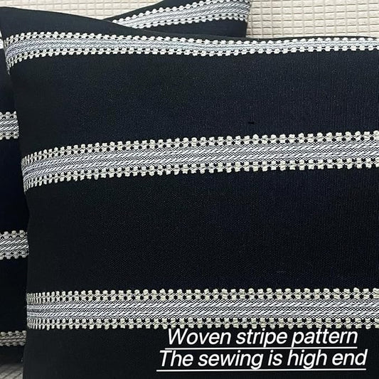 Slow Cow Pack of 2 Rectangular Patchwork Decorative Throw Pillow Cover Cushion Cover for Couch Sofa 12 x 20 inches
