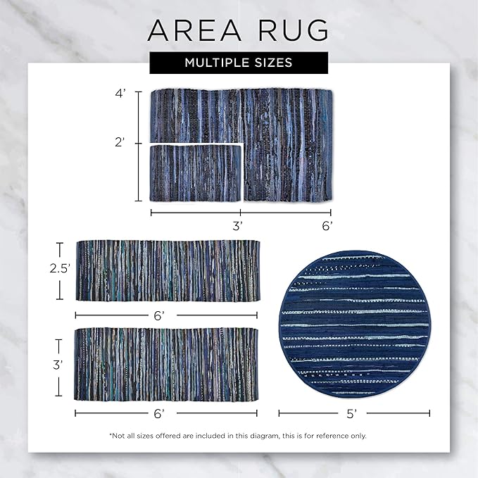 DII Slub Rug Collection Recycled Cotton Loop, 2x3', Antique Green