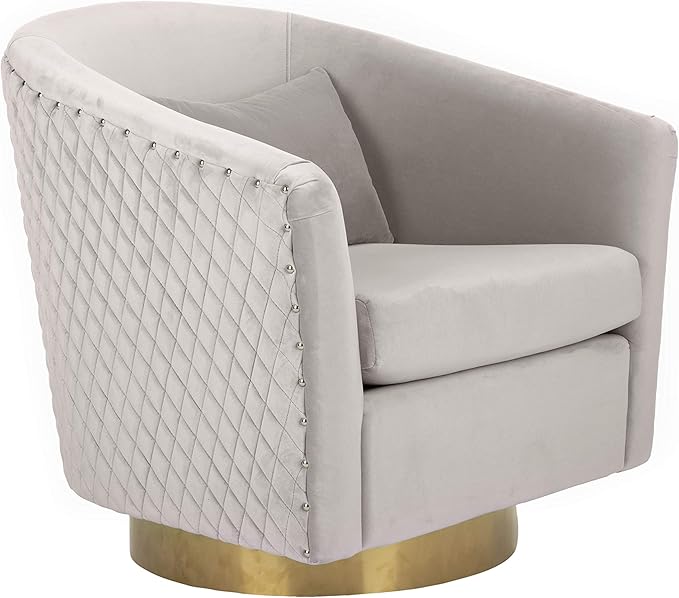 Safavieh Home Collection Clara Quilted Swivel Dusty Rose Tub Accent Chair
