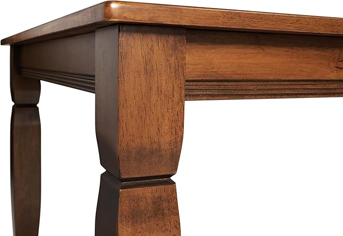 Taylor & Logan Lennox 60" Solid Wood Dining Table in an Walnut Matte Finish, Seating for 6, Stylish Turned Wooden Legs, Perfect for Hosting or Everyday Meals