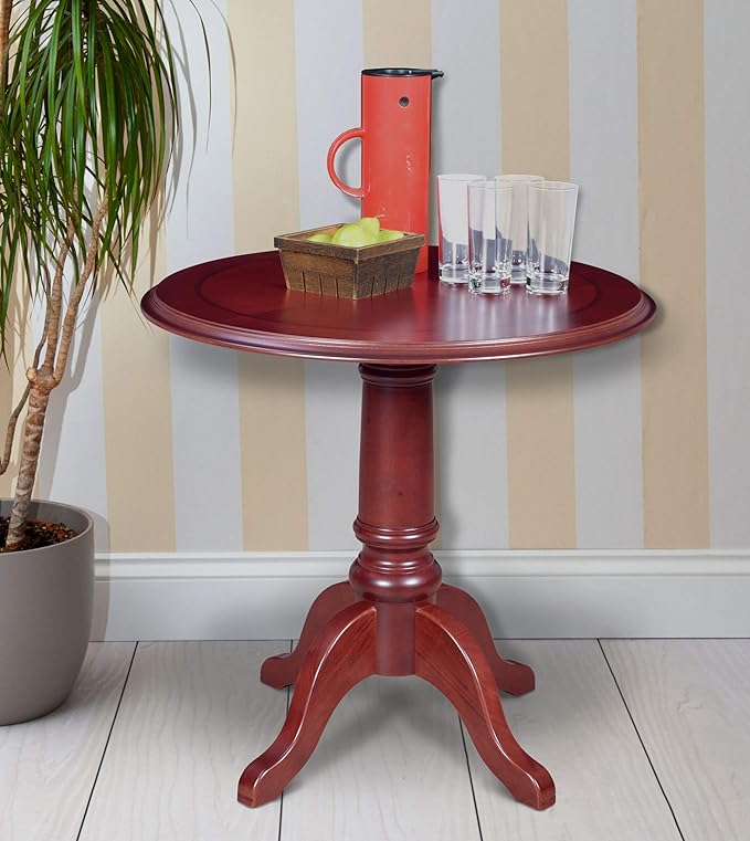 Regency Prestige 30 in. Round Queen Anne Dining Table- Mahogany
