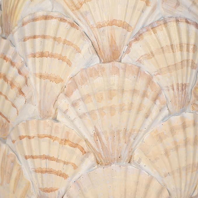 Sagebrook Home Unique 12" Seashell Pineapple Decorative Object, Polyresin Multi-Color Accent Piece for Home Elegance and Coastal Charm