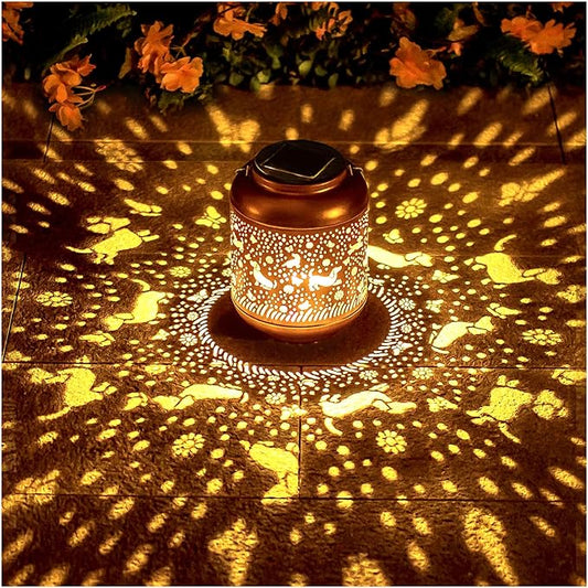 Dachshund Dog Solar Lanterns Outdoor Waterproof Hanging Solar Lights Dog Gifts for Women/Men Metal Decorative LED Lanterns for Garden Decor,Patio,Lawn,Pathway,Yard