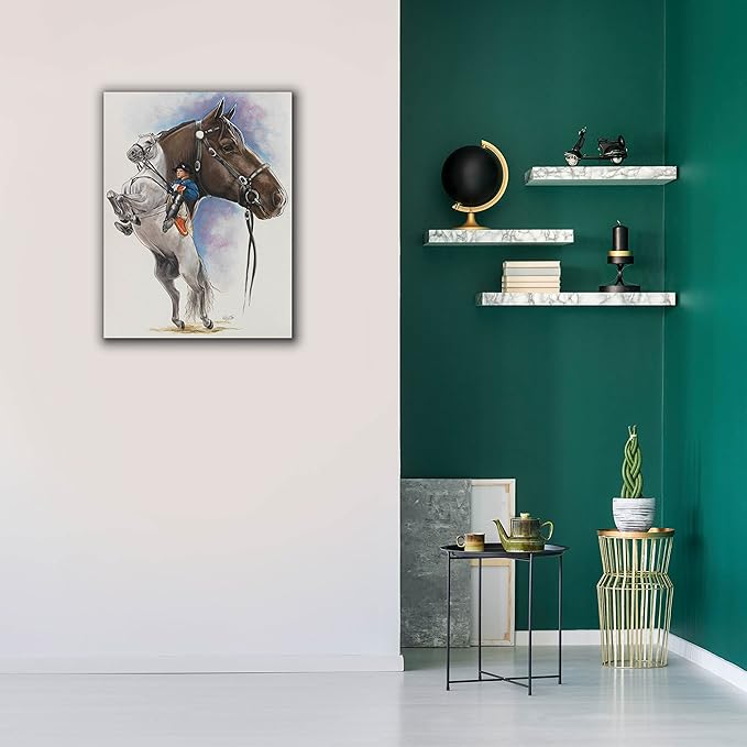 Epic Graffiti 'Lippizaner' by Barbara Keith, Canvas Wall Art, 26"x34"