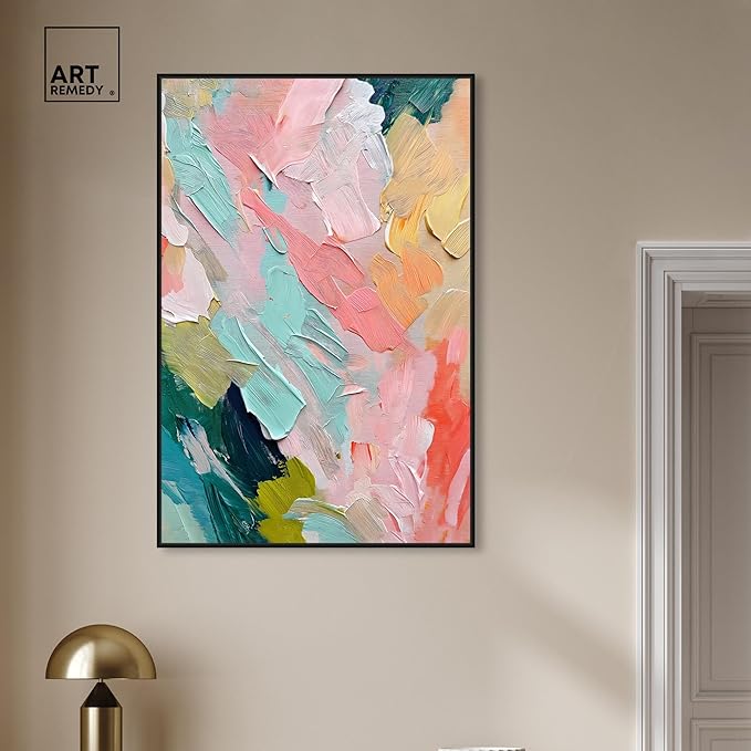 Art Remedy Pastel Layers Canvas Pastel Wall Art, Black Frame, 30" x 45"