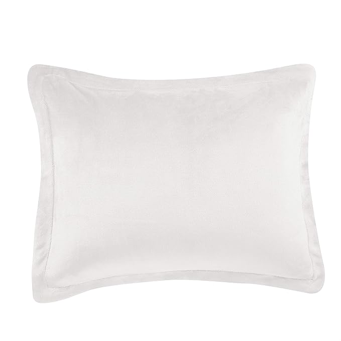 Amazon Basics 3-Piece Micromink Sherpa Bedding Set, Ultra-Soft, Warm All Season Comforter, Full/Queen, Cream