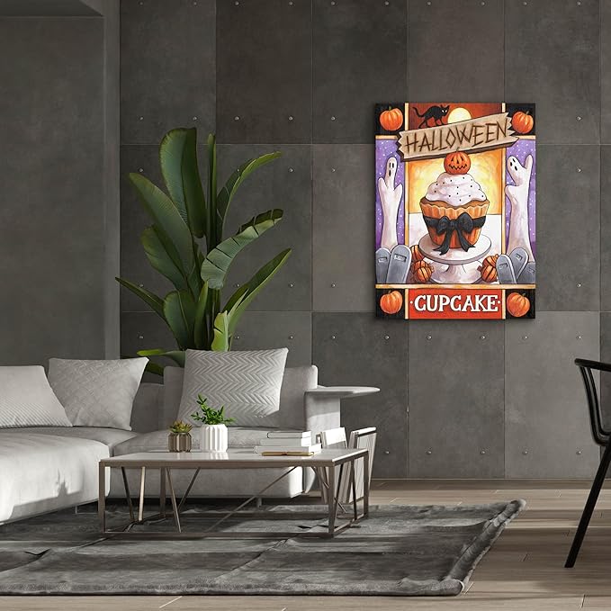 Epic Graffiti 'Halloween Cupcake' by Cathy Horvath-Buchanan Canvas Wall Art, 40" x 54"