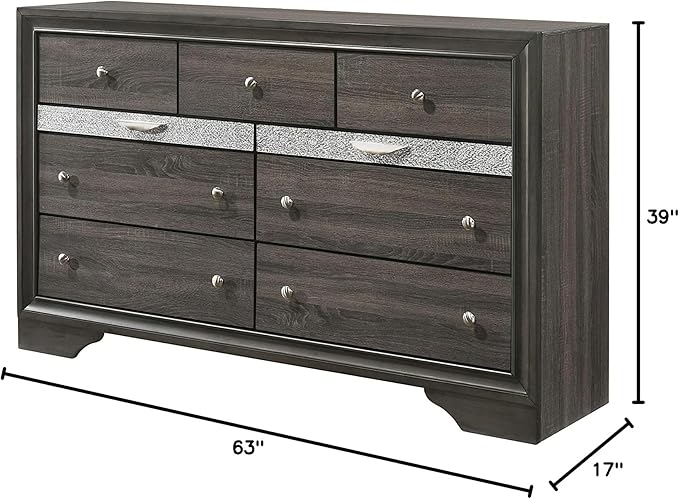 Acme Naima Wood Dresser in Gray