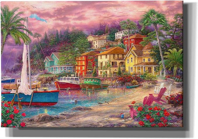 Cortesi Home 'On Golden Shores' by Chuck Pinson, Canvas Wall Art, 26"x18"
