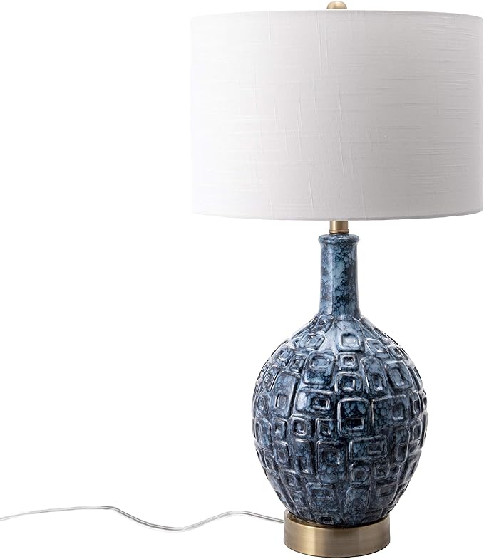 nuLOOM MCT25AA Tucson 28" Ceramic Table Lamp, Height, Blue
