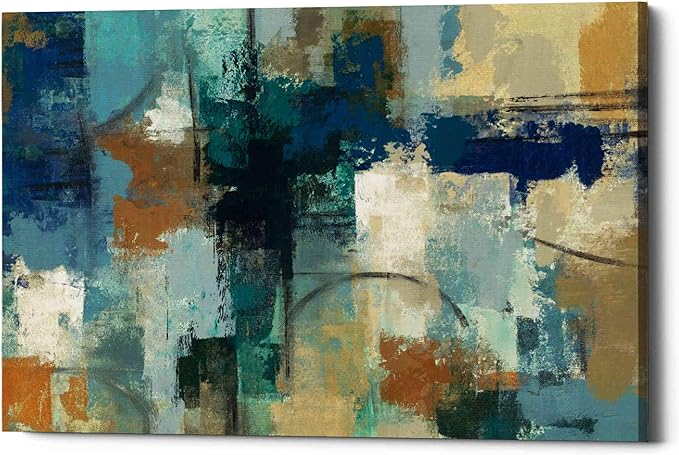 Epic Graffiti 'Jasper Lagoon' by Silvia Vassileva, Canvas Wall Art, 40"x60"
