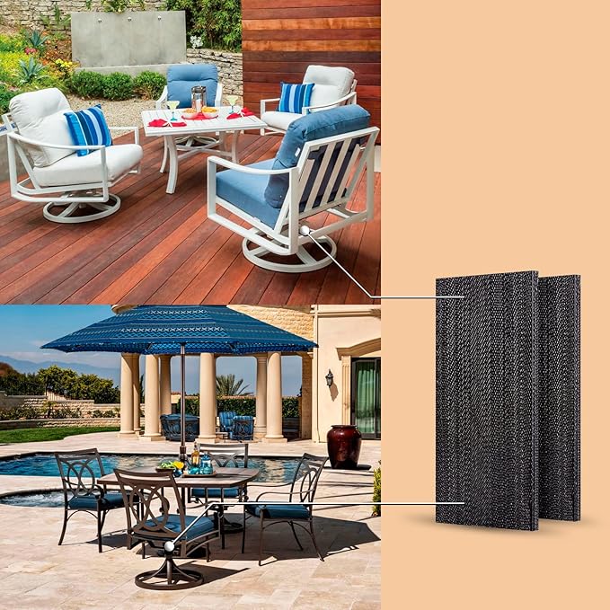Anwenk 2Pack Patio Rocking Chair Spring Plate Replacement Part Fiberglass Spring Plates Swivel Rocker Chair Lawn Furniture Repair Replacement for Universal Outdoor Patio Furniture, 2.5" x 5"x0.25”