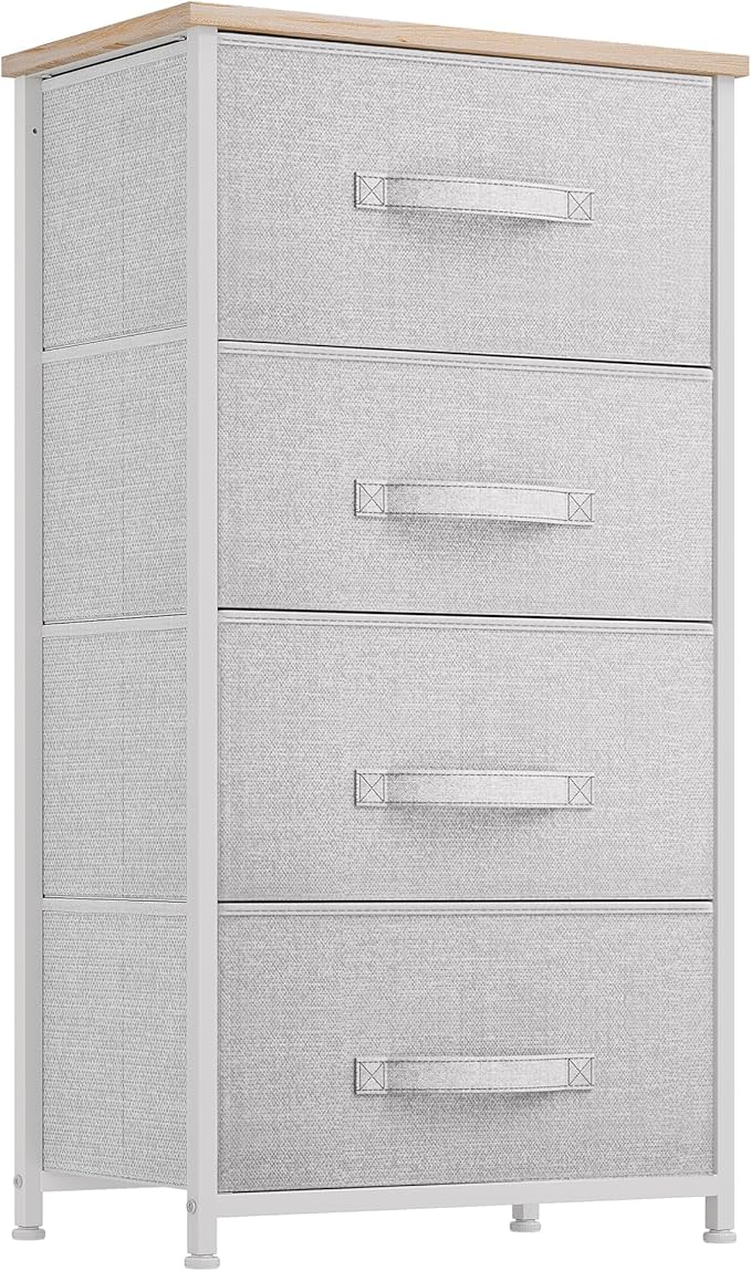YITAHOME Dresser with 4 Drawers - Fabric Storage Tower, Organizer Unit for Living Room, Hallway, Closets