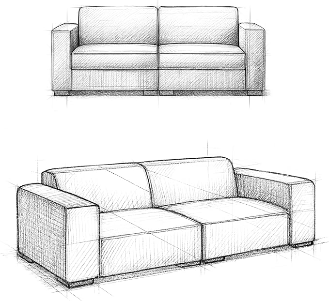 SIMPLIHOME Rex 2-Seater Modular Sofa in 100% Recycled Polyester Tightly Woven Performance Fabric, Pale Grey, 88-inches Wide, Handcrafted Modern-Style Loveseat Sofa for Living Room