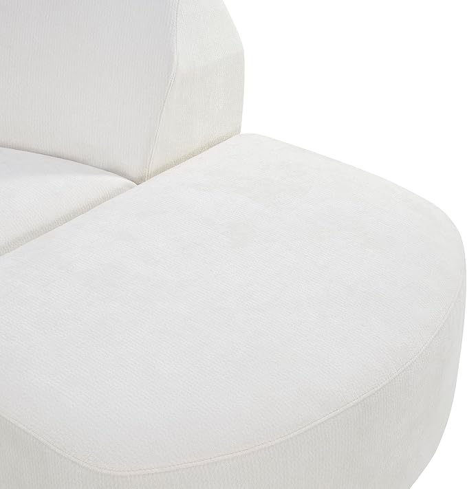 Merax Modern Curved Sectional Sofa with Ottoman, Couch 4-Piece Set High-Density Compressed Sponge, Fully Assembled, Right Hand Facing, Plush Deep Seat for Living Room, Lounge, Apartment, Beige