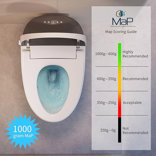 CANEST Smart Toilet with Bidet Built in, Dual-Flush 1.1/1.6GPF with 17" ADA Comfort Height Seat, 1000g MaP Flush, Bidet Toilet 12" Rough-in, Foot Sensor, Heated Seat, Remote Control, Night Light