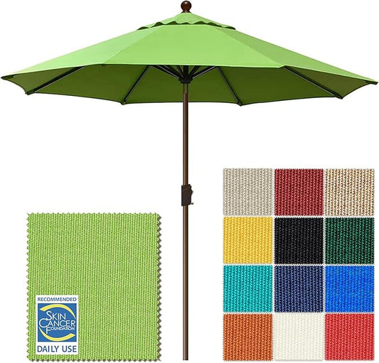 EliteShade USA 10-Year-Non-Fading 10Ft Market Patio Umbrella, UPF 50+ UV Protection Performance Sun Umbrella, Heavy Duty Commercial Grade Outdoor Table Umbrella with Crank & Tilt, Windproof Vented Top for Garden, Pool, Deck and Outdoor Playsets, Macaw ...