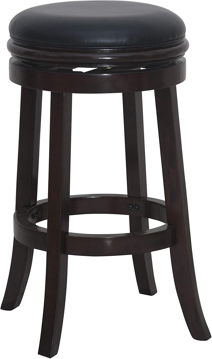 Boraam Bar Height Backless Swivel Bar Stool - Black/Cappuccino