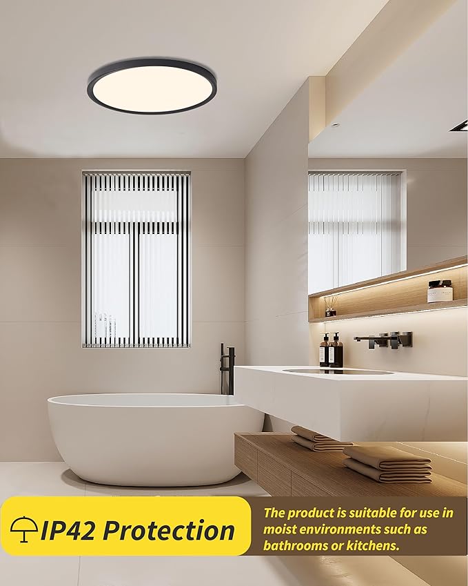 4pack 9 Inch Flush Mount Ceiling Light, 18w Led Ceiling Light, 3000k/4000k/6000k Selectable 1860lm Ceiling Light, Super Slim Led Light Fixture For Bedroom Kitchen Living Dining Room Office