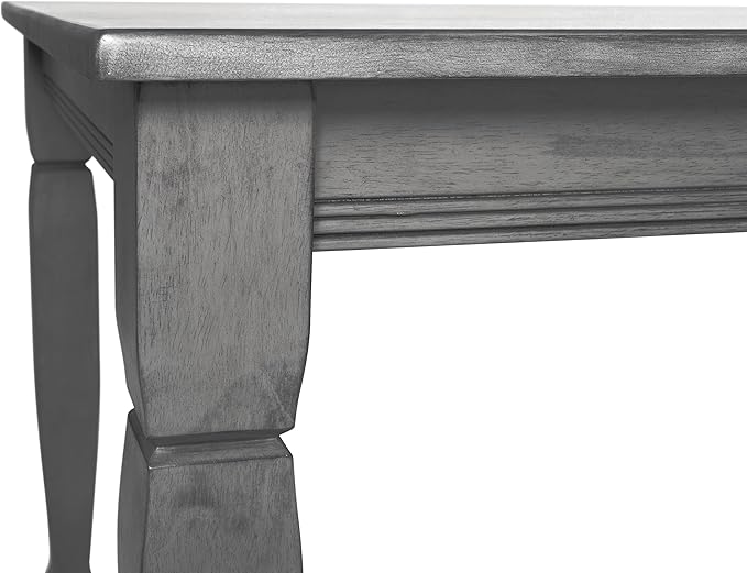 Taylor & Logan Lennox 47" Solid Wood Dining Table in an Antique Gray Finish, Seating for 4, Stylish Turned Wooden Legs, Perfect for Hosting or Everyday Meals