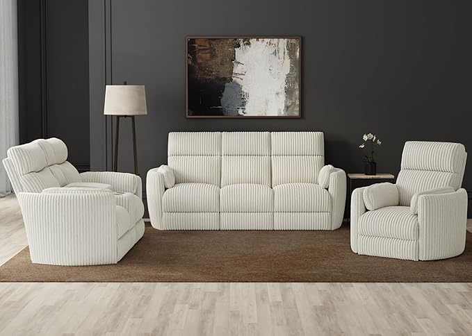 Parker Living Radius - Mega Ivory Power Glider Reclining Console Loveseat