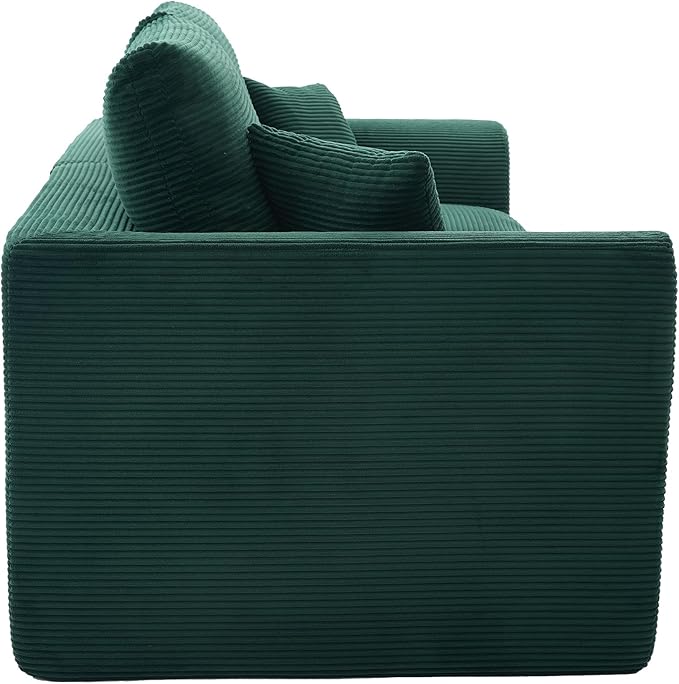 80.3" Cloud Loveseat Boneless Sofas for Living Room, 2 Seaters Modular Foam Cloud Sofa Couches, 2 Seat Compression Foam Couch with Toss Pillows, No Assembly Required