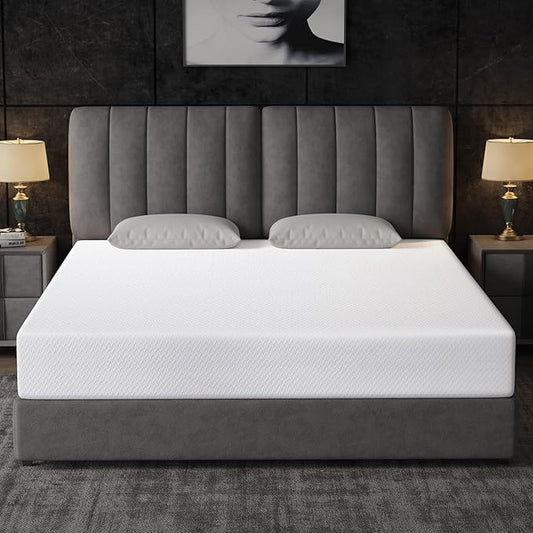 Extra Firm Mattress Full Size 10 Inch with Tencel Cover,Premier Cool Green Tea/Gel Memory Foam Mattresses in Box,Dual Side Medium Firm-Mattress for Back Pain,CertiPUR-US,Fiberglass Free,75'' x 54''