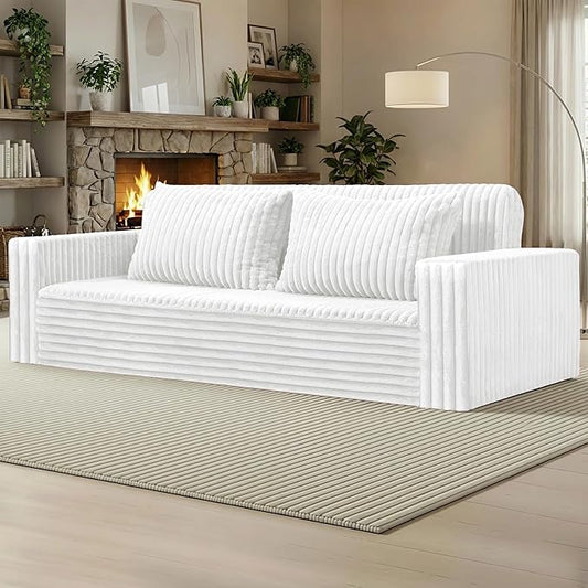 HABUTWAY Folding Sofa Bed, 2 in 1 Convertible Sleeper Chair with 2 Pillows, Portable Fold Out Chair Bed with Armrest, Comfy Floor Couch, Lazy Sofa for Living Room Bedroom Dorm Home Office, Beige