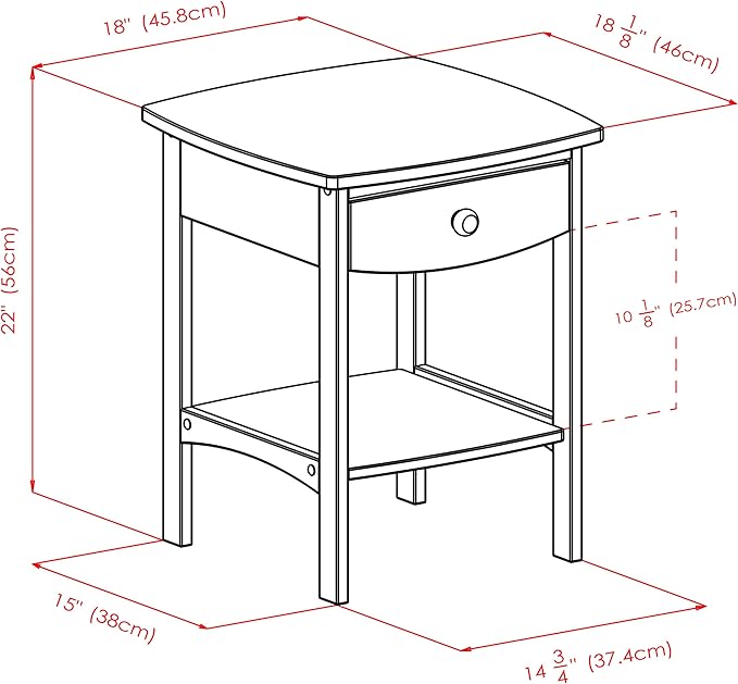 Winsome Wood Claire Accent Table, Black