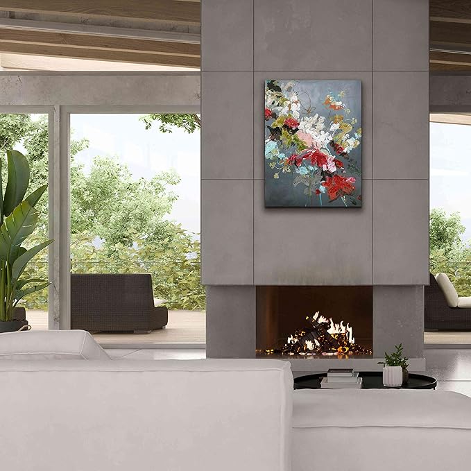 Epic Graffiti 'Abstract Floral 2' by Design Fabrikken, Giclee Canvas Wall Art, 26"x34"