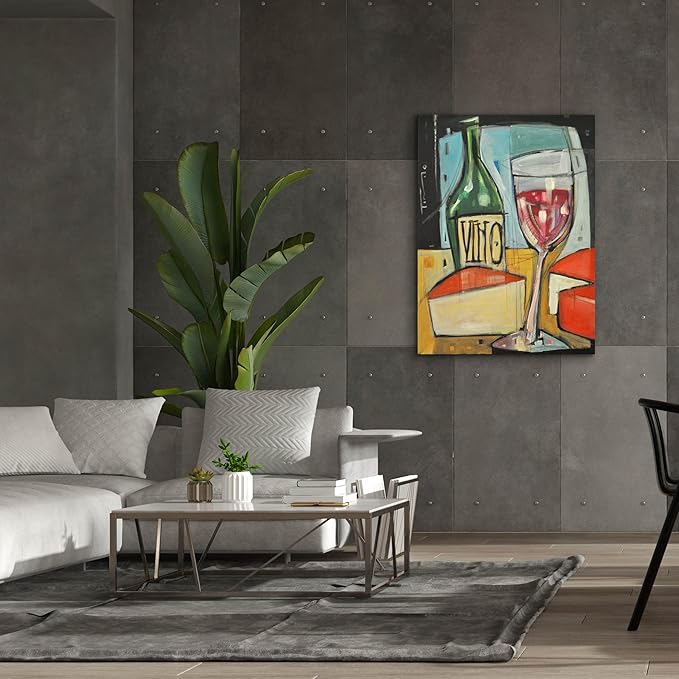 Epic Graffiti 'Red Wine And Cheese' by Tim Nyberg, Canvas Wall Art, 40"x54"