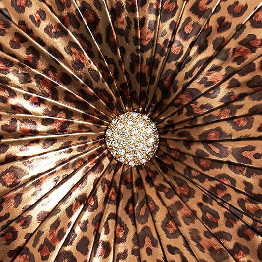 EUCIOR Leopard Gold Throw Pillows,Circular Pillow,Pumpkin Pleated Handmade Throw Pillows,Smooth Metallic Leather Decorative Pillows for Home Decor Bedroom Living Room Couch Bed Sofa