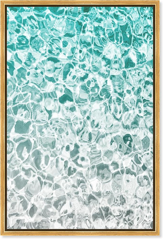 The Oliver Gal Artist Co. Nautical and Coastal Wall Art Framed Canvas Prints 'Clear Aqua Waters' Coastal