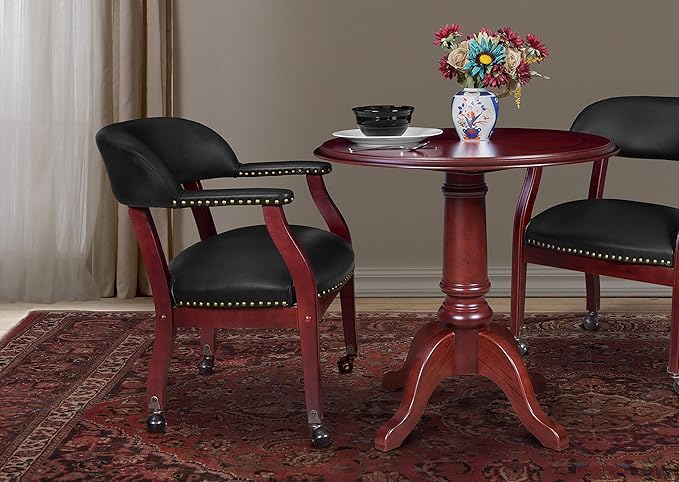 Regency Prestige 30 in. Round Queen Anne Dining Table- Mahogany