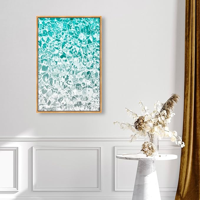 The Oliver Gal Artist Co. Nautical and Coastal Wall Art Framed Canvas Prints 'Clear Aqua Waters' Coastal