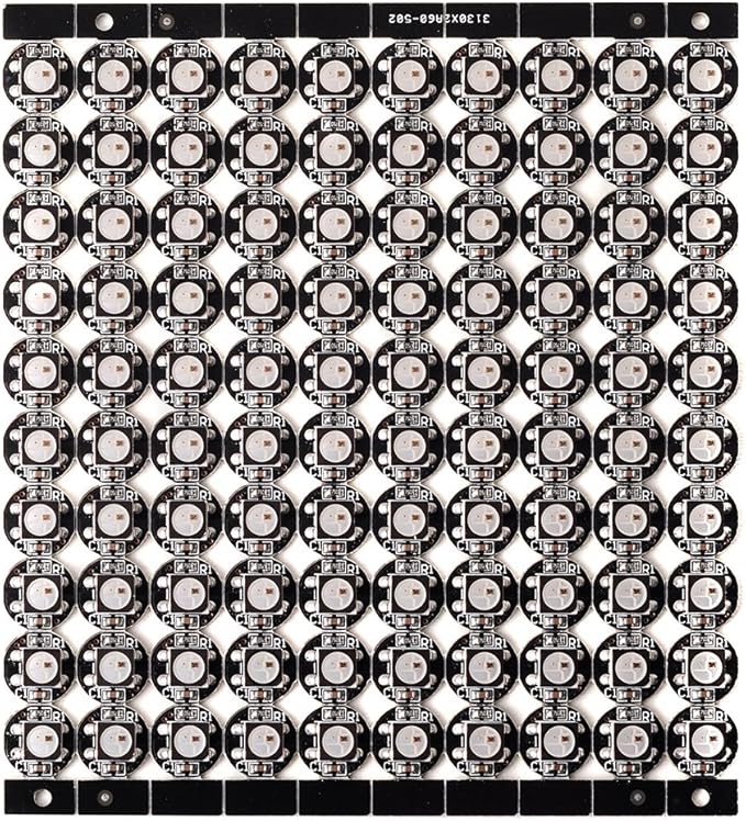 BTF-LIGHTING WS2812B 100PCS 5050SMD Individually Addressable Smart RGB LED Pixel for Arduino Single 1-led RGB LED Module Pixels Color Light Black PCB Only DC5V Christmas(No Adapter or Controller)