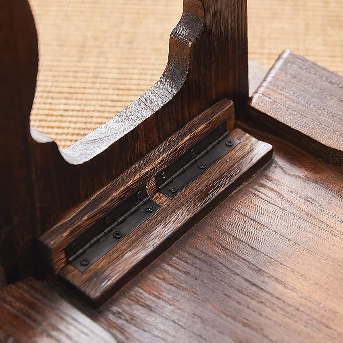 Japanese Floor Table, Small Coffee & Tea Table, Altar for Meditation, Low Table for Sitting on Floor, Wood Bed Tray With Foldable Legs, Laptop Desk