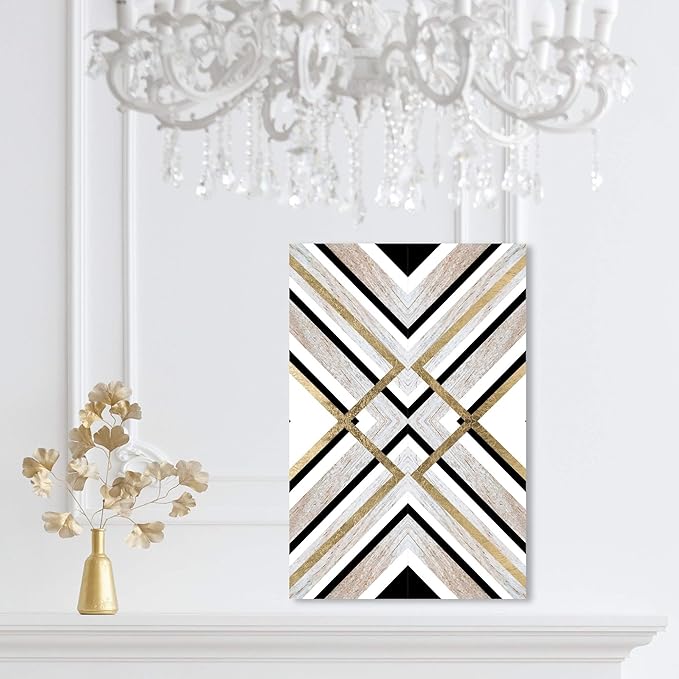 Oliver Gal Earthy Lux | Premium Canvas Print. the Abstract Wall Art Decor Collection by Oliver Gal Gallery Wrapped, 10" x 15", Black