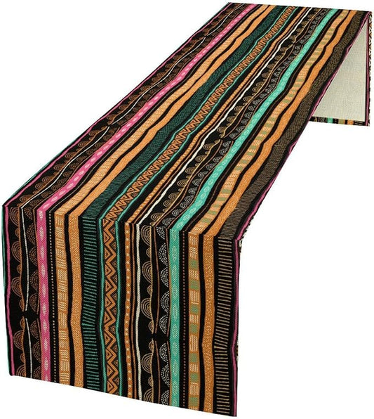 Traditional African Tribal Table Runner Kwanzaa Juneteenth African American Heritage Festival Holiday Party Decoration Home Kitchen Island Dining Room Decor 13x90in