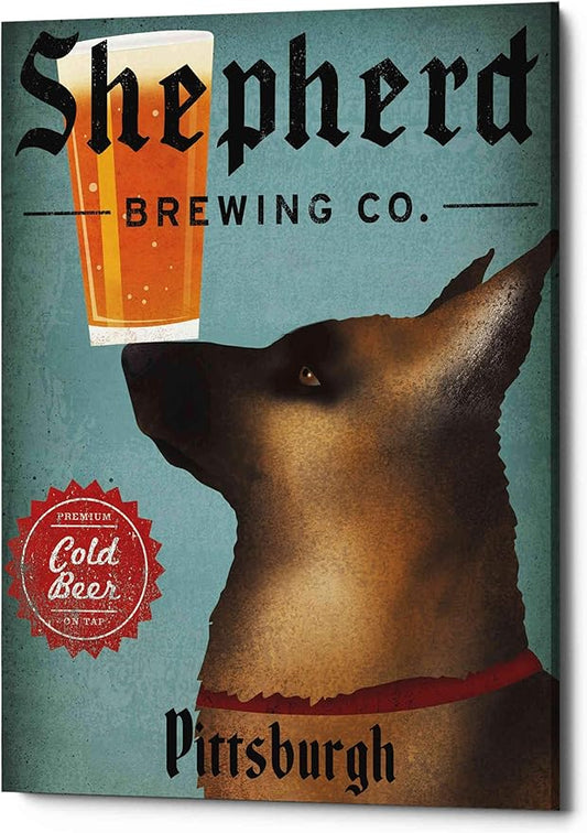 Epic Graffiti 'German Shepherd Brewing Co Pittsburgh Black' by Ryan Fowler, Canvas Wall Art, 18"x26"