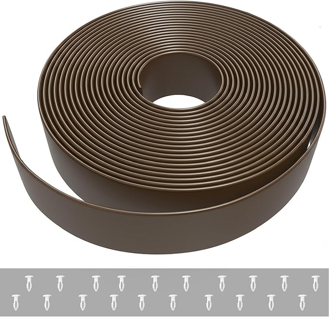 30' ft Vinyl Strap Outdoor Patio Lawn Furniture Repair Strap Strapping 2 Inch Wide Vinyl Strapping Replacement Straps for Patio Chairs Outdoor Lawn Furniture Repair Strap (Dark Brown) + 20 Rivets
