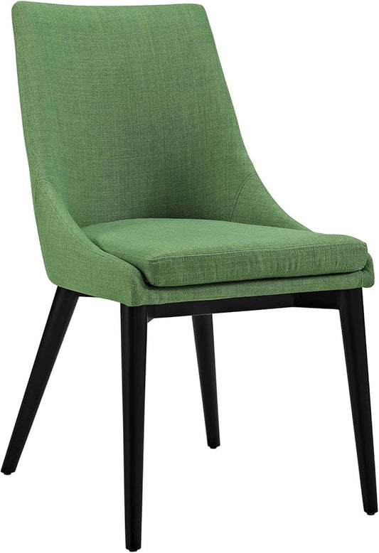 Modway Viscount Mid-Century Modern Upholstered Fabric Kitchen and Dining Room Chair in Kelly Green