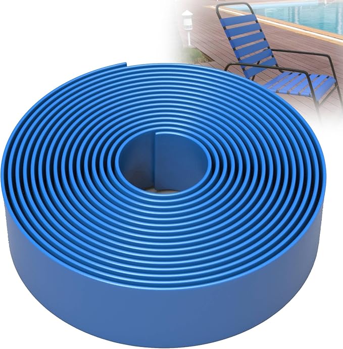 KOMORAX 100ft Long 1.5" Wide Vinyl Chair Strapping. Repair & Replacement Matte Finish. for Patio Outdoor Lawn Garden Durable Attractive (Royal Blue)
