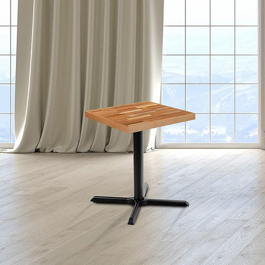 Flash Furniture Mayfair 24" Square Butcher Block Style UV Treated Commercial Grade Table Top